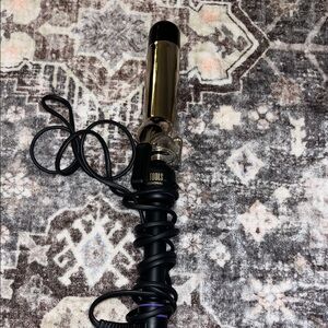 Gold and Black Curling Iron